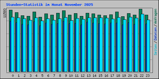 Stunden-Statistik im Monat November 2025