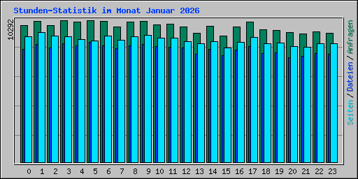 Stunden-Statistik im Monat Januar 2026
