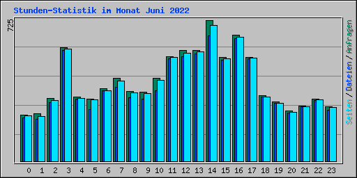 Stunden-Statistik im Monat Juni 2022