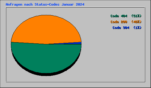 Anfragen nach Status-Codes Januar 2024