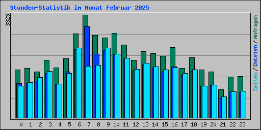 Stunden-Statistik im Monat Februar 2025