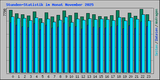 Stunden-Statistik im Monat November 2025