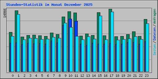 Stunden-Statistik im Monat Dezember 2025